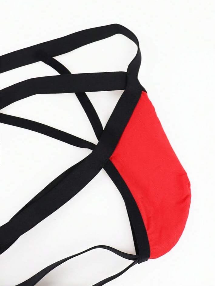 Men's Vibrant Red Mesh Backless Sexy Underwear